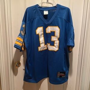 Dan Marino 13 collage jersey from university Pittsburgh blue white and yellow